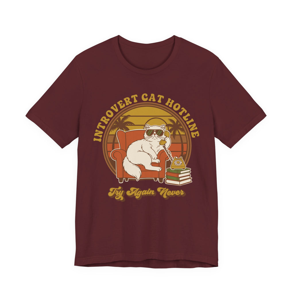 Introvert Cat Hotline T-Shirt