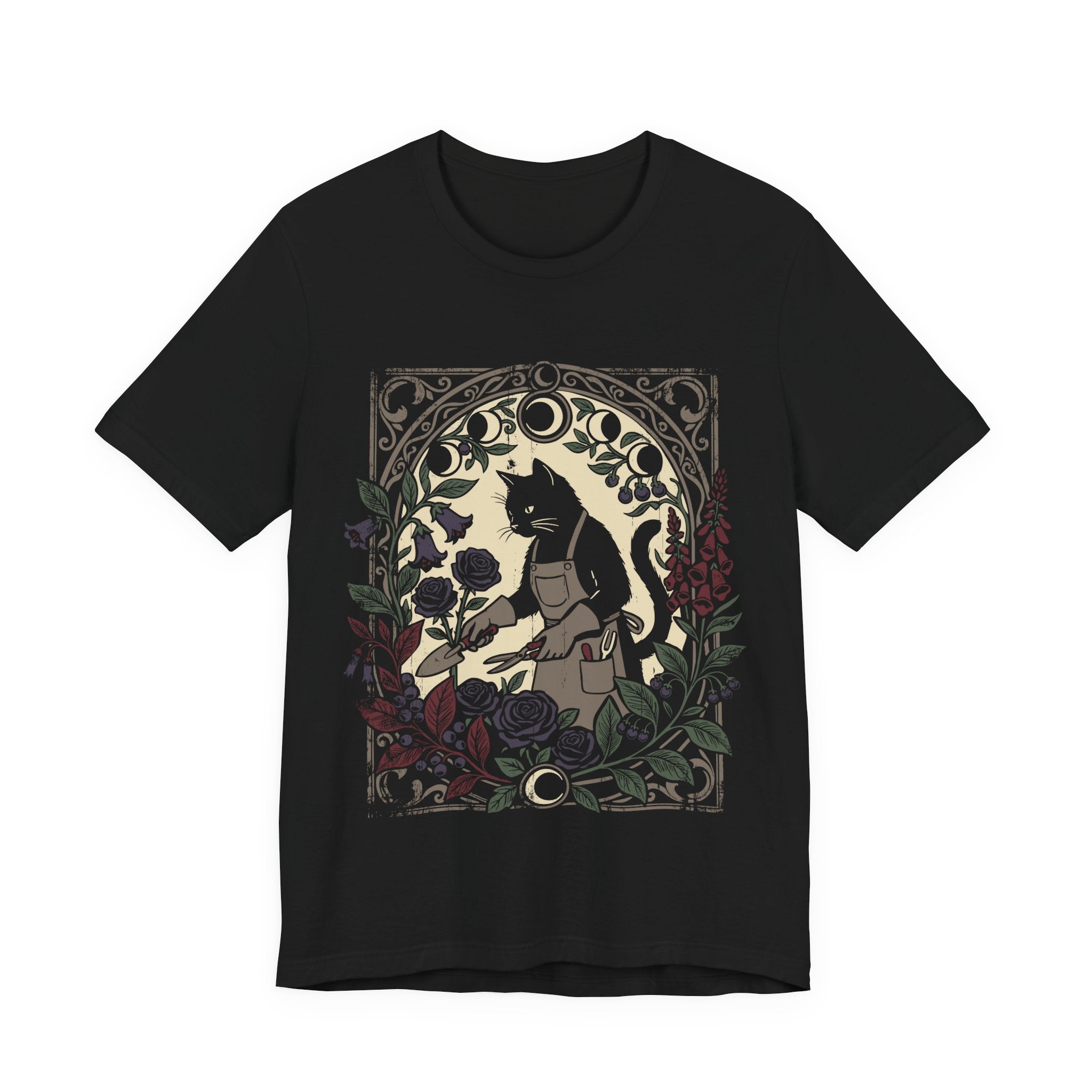 Moon Garden Dark Cottagecore T-Shirt