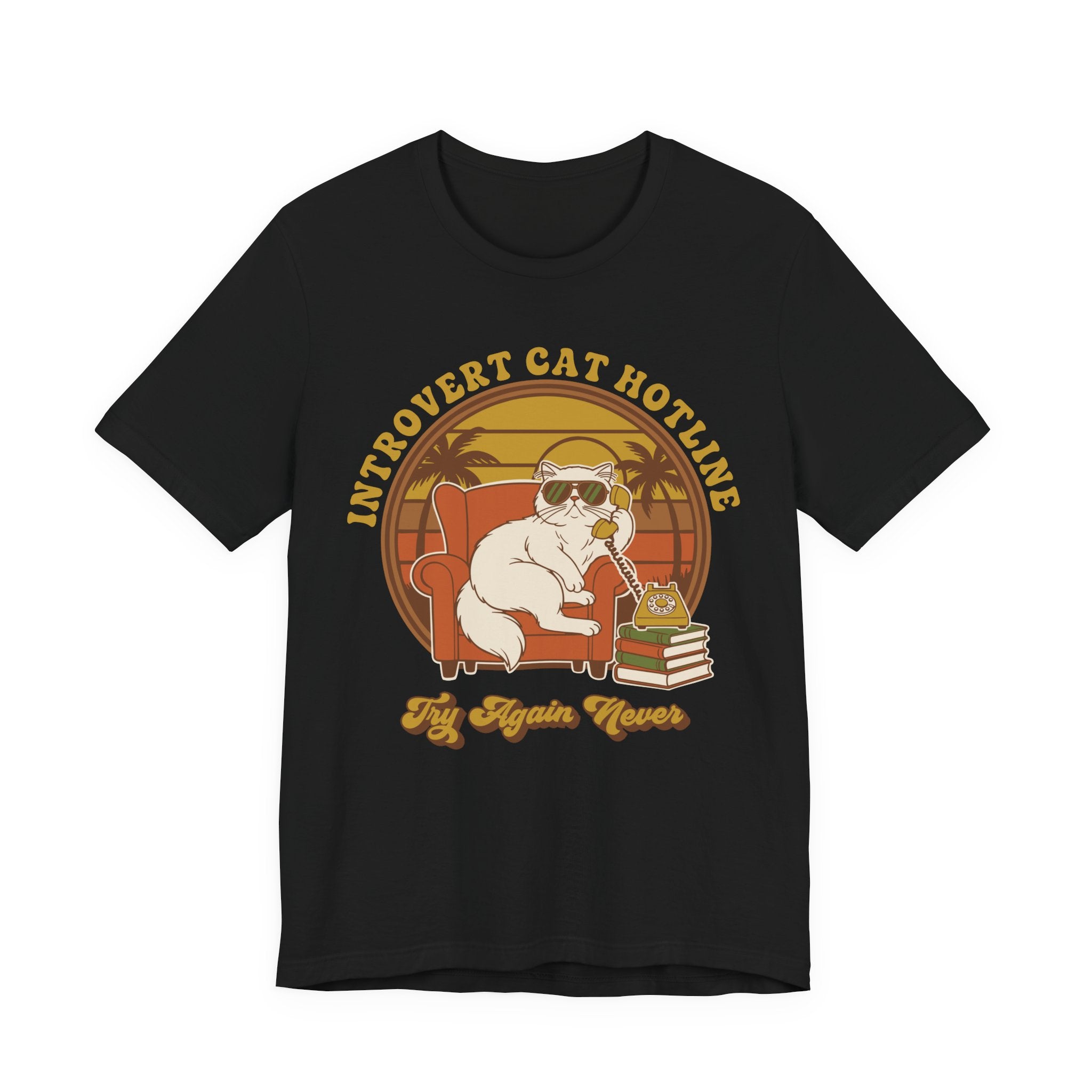 Introvert Cat Hotline T-Shirt