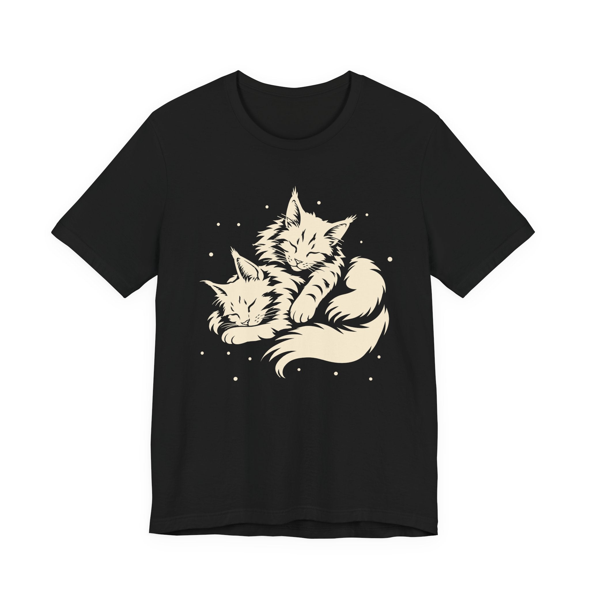 Cozy Cuddling Maine Coon Cats T-Shirt