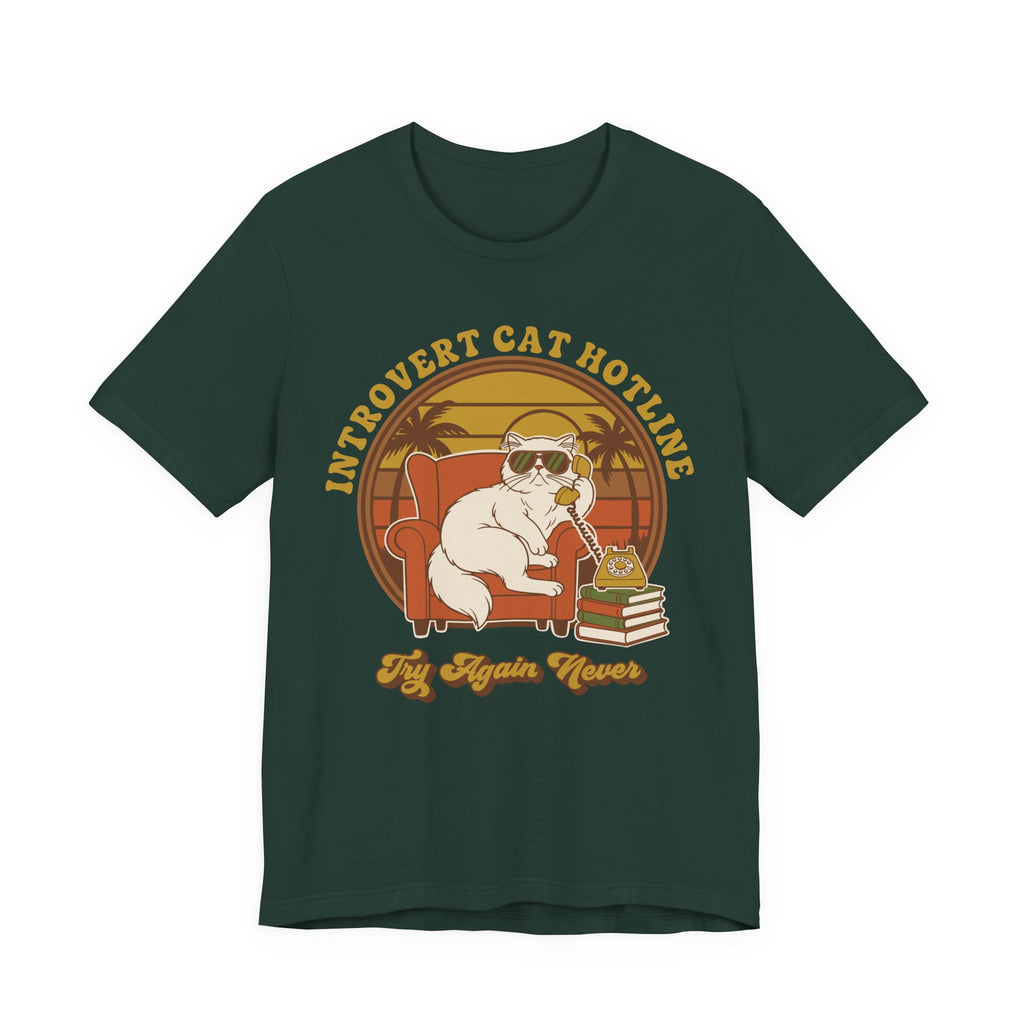 Introvert Cat Hotline T-Shirt