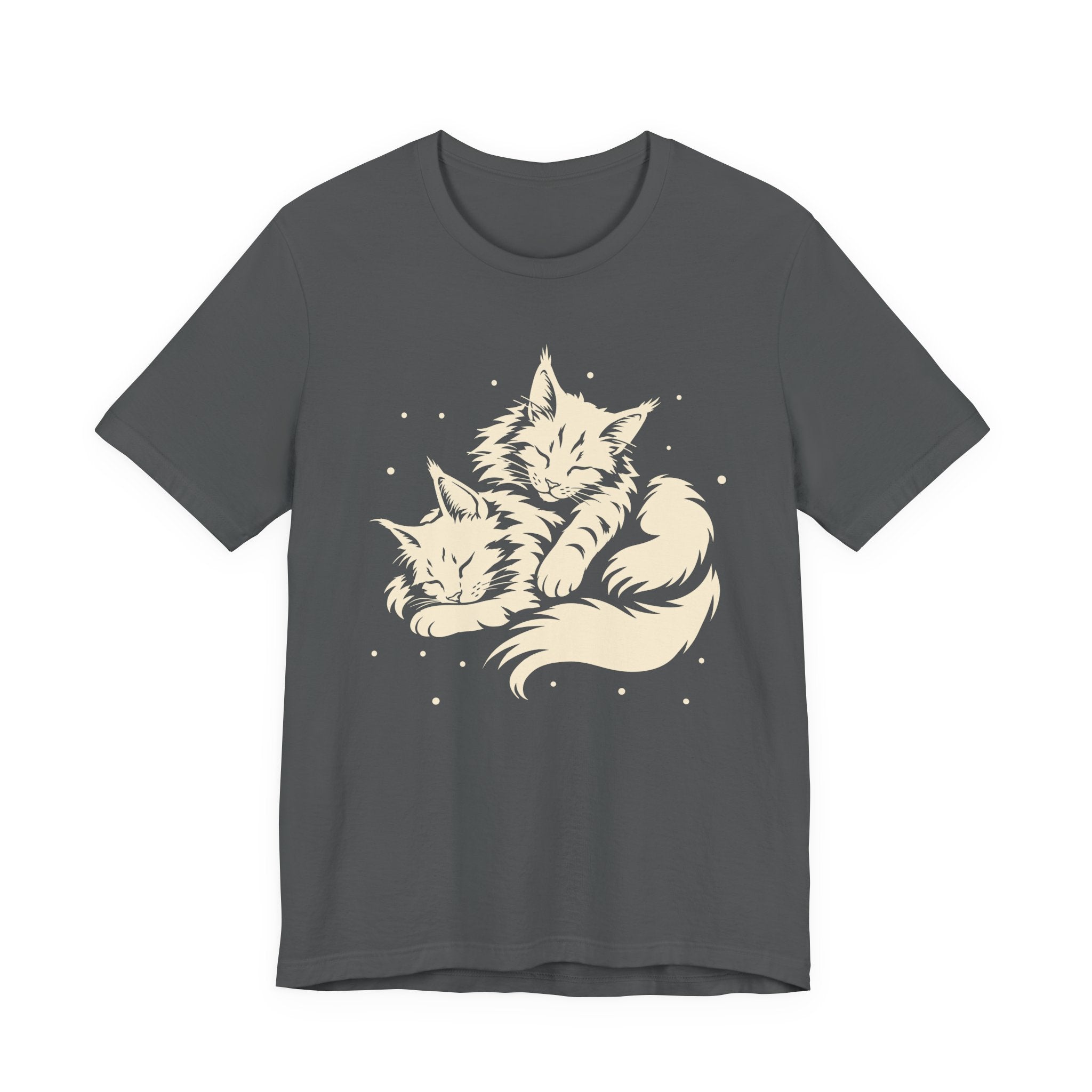 Cozy Cuddling Maine Coon Cats T-Shirt