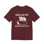 Social Battery Reserved for My Cat T-Shirt