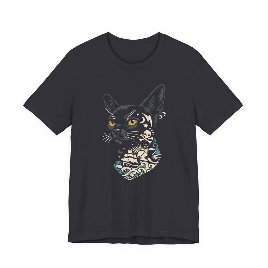Neo-Traditional Black Cat T-Shirt
