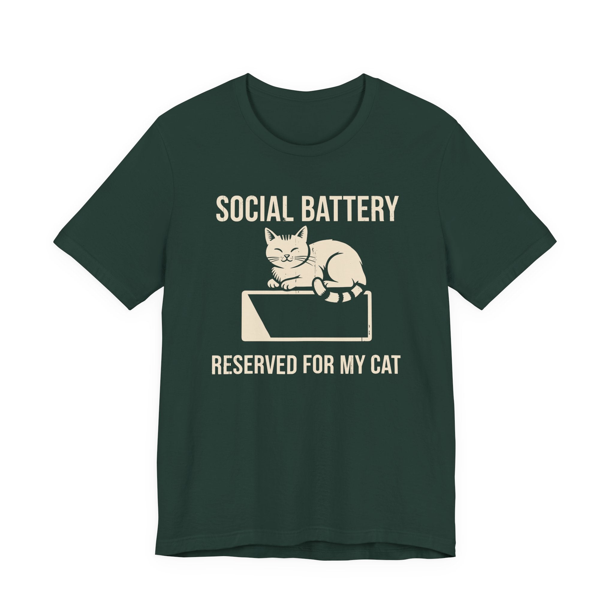 Social Battery Reserved for My Cat T-Shirt