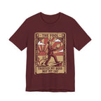 Red Tee with Trusted My Boss Not My Cat Tarot Cat Design